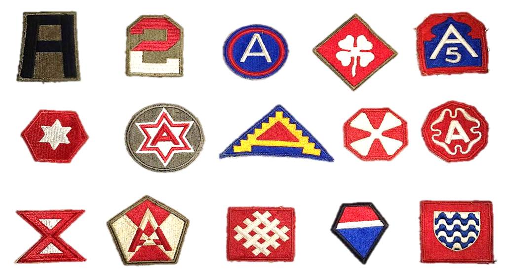 Shoulder patches for the US Armies